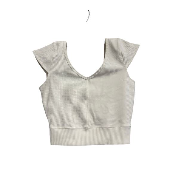 Lululemon White Ready To Rise Ribbed Cap Sleeve Top Sz 6 GS - Picture 3 of 6